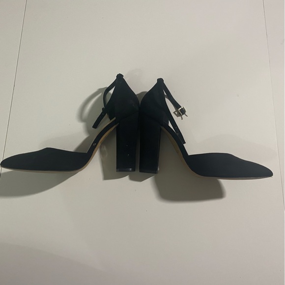 Black suede also heels size 8 - Picture 4 of 5